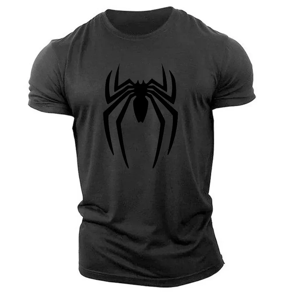 Summer Fashion T-shirt for Men Y2K Tops Sports Super Spider Printing T-shirt Short Sleeve Tee Women Fashion Round Neck Tops 2024