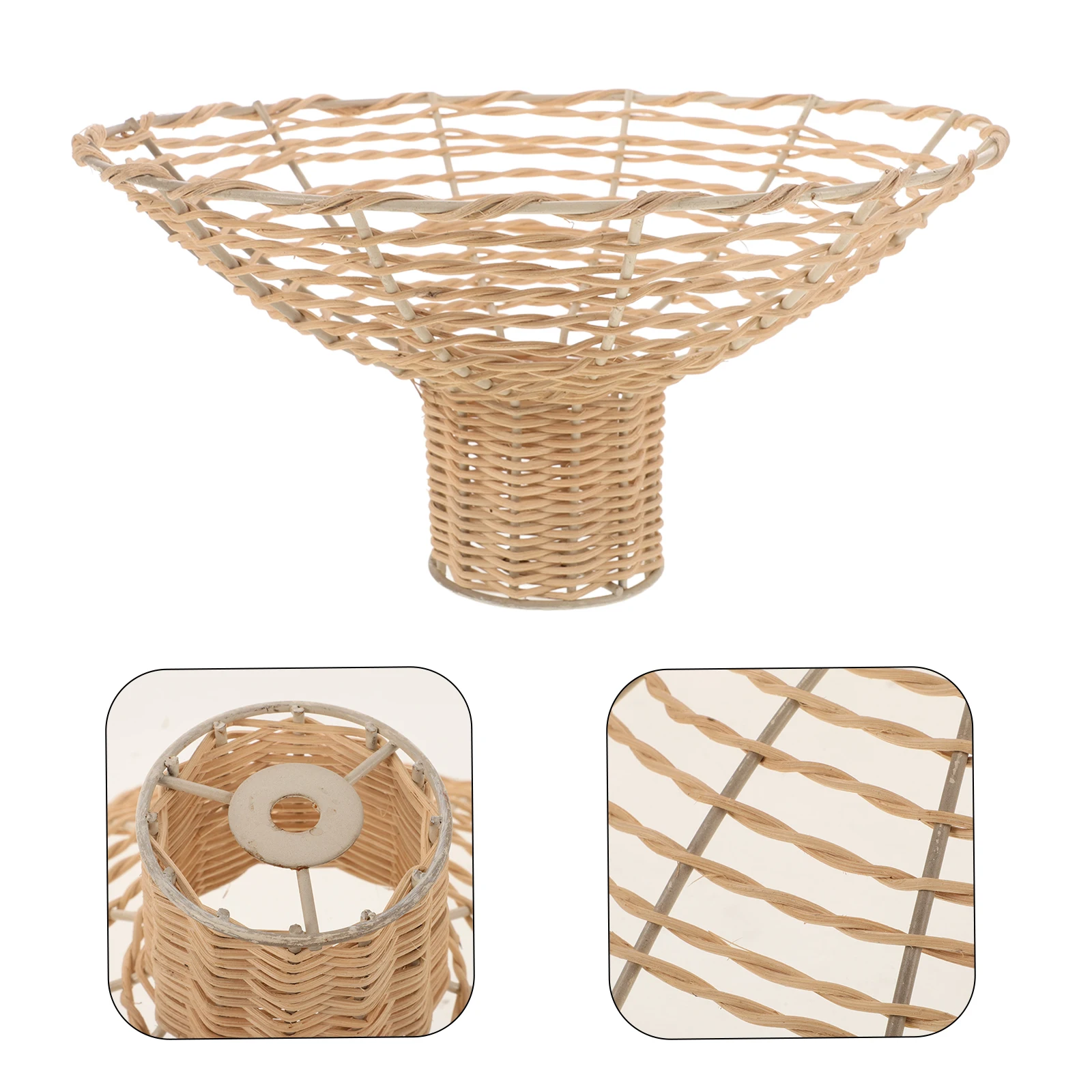 

Плетеный абажур из ротанга, минималистичный, ручной работы, для настольной, напольной, прикроватной лампы, в стиле бохо, подвесной светильник, декор