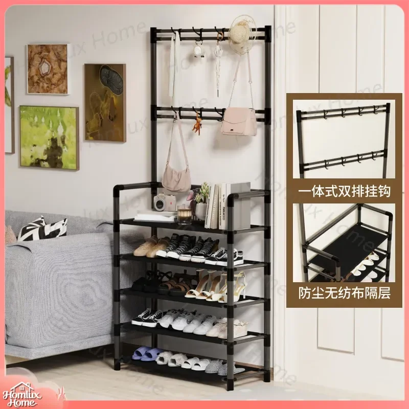 for Cross-border Shoe Rack Clothes Wholesale Simple Floor Multi-functional Hanger Metal Modern Simple Rack Coat Rack