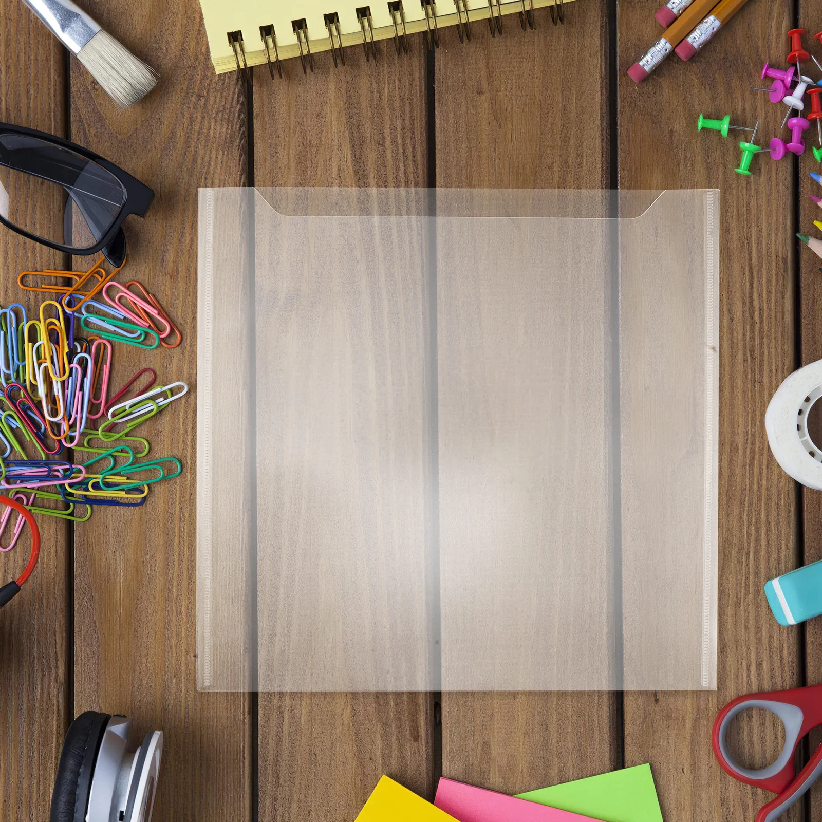 

10 set Plastic File Folder Organizer Letter Size Classification Folders With Colored Tags For Document Storage Pockets Paper