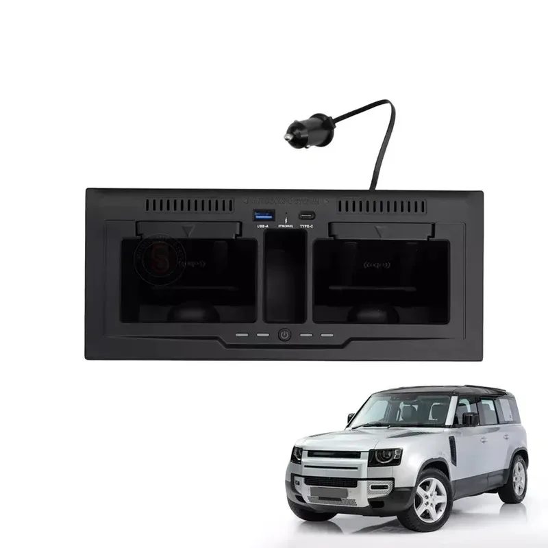 

1pc Car central Wireless Charging For Land Rover For Defender 90 110 2020-2025 Durable High Quality