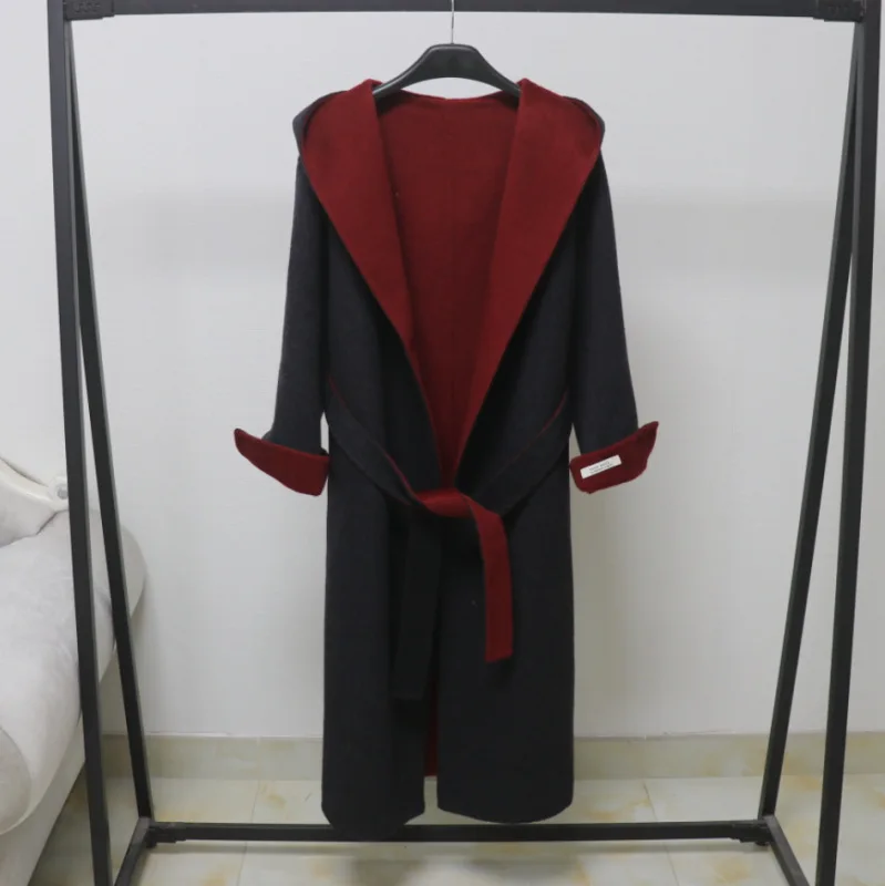 2026 New Long Trench Coat Autumn and Winter High-end Woolen Overcoat Women Camel Loose CASHMERE Double-sided Wool Coat for Women