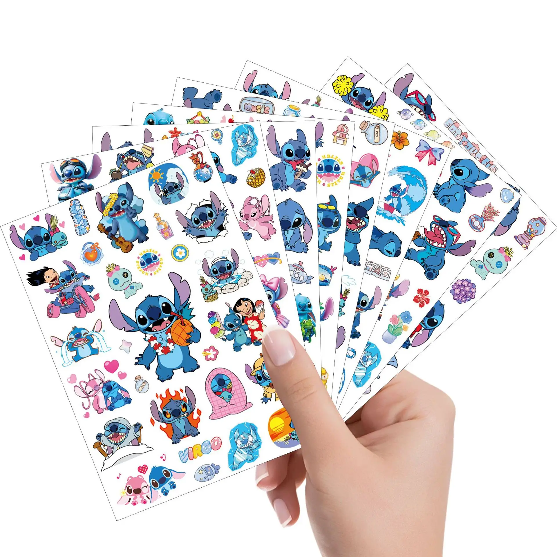 4 pièces/ensemble Disney nouveau point de dessin animé autocollants de tatouage temporaire tatouage étanche pour cadeau de fête d'anniversaire drôle