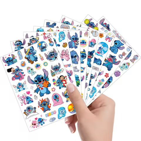 4Pcs/set Disney New Cartoon Stitch Temporary Tattoo Stickers Waterproof Tattoo For Funny Birthday Party Gift