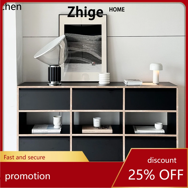 ZML integrated shelf display dining side living room storage decoration bedroom bookshelf medieval cabinet
