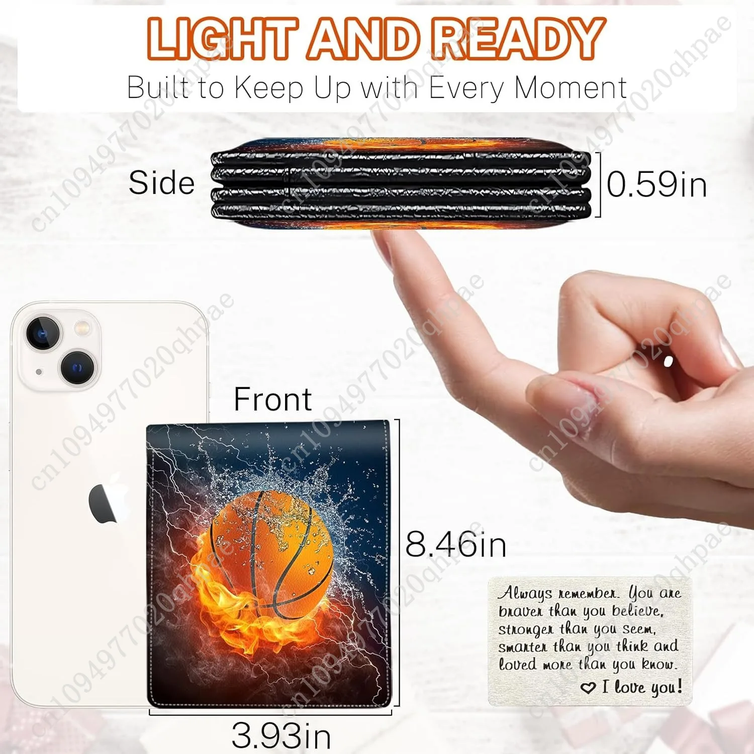 Boys Wallet for Kids, Teen Boy Basketball Wallets 9-12 8-10 8-12, Cool Novelty Leather Bifold Rfid Blocking Purse Coin Pocket Zi