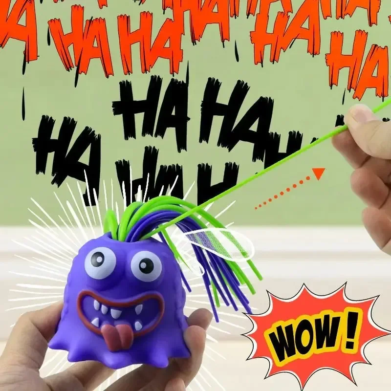 Pulling Hair Screams Decompression Toys Creative Screaming Little Monster Entertainment Sensory Squeeze Toys Gift for Kids