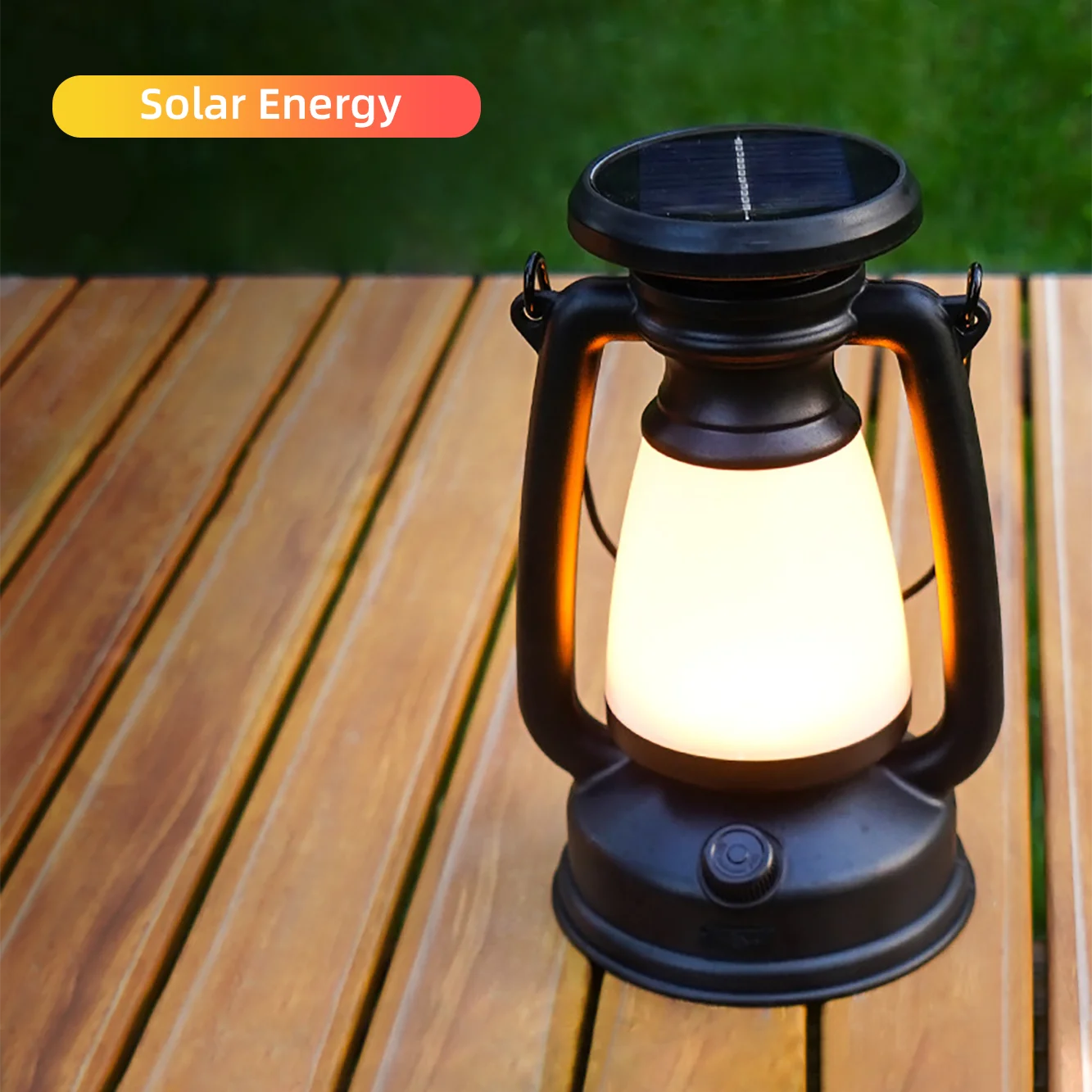 LED Solar Outdoor Camping Light, Multifuncional Retro Querosene Luz para Camping, Jardim, Varanda, Festa de Aniversário, Natal Lazer