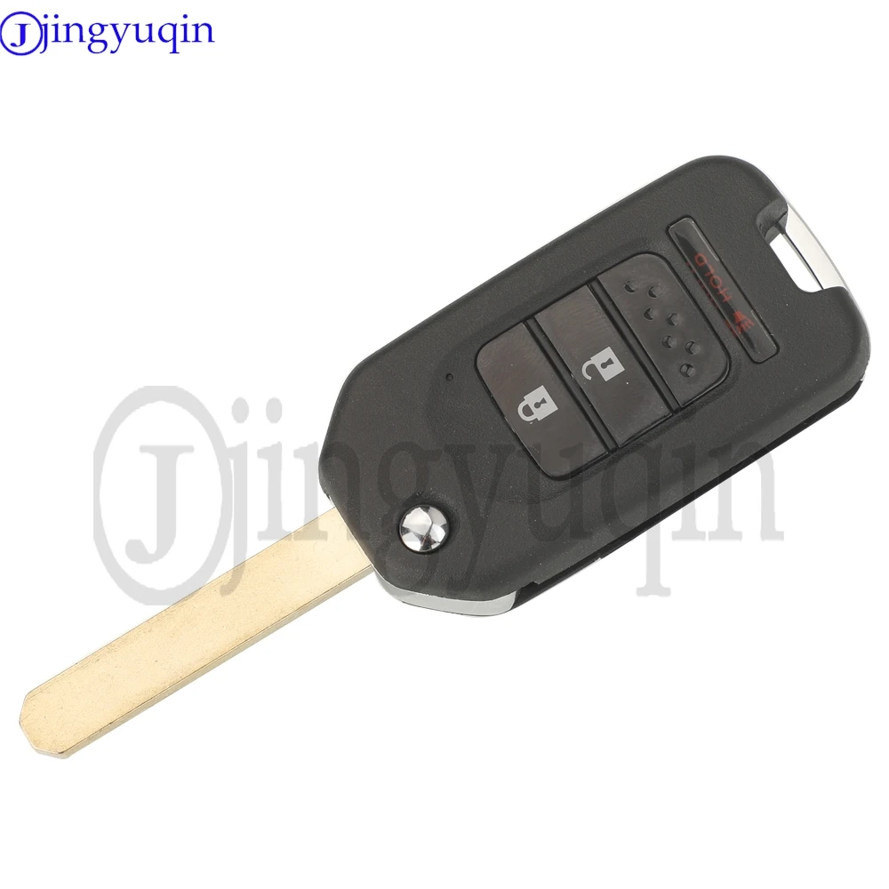 jingyuqin Original Remote Key Shell 3/4 Buttons Fob For Honda Accord Civic 2015 Fit XRV City Greiz Marina Wisdom Jazz Flip