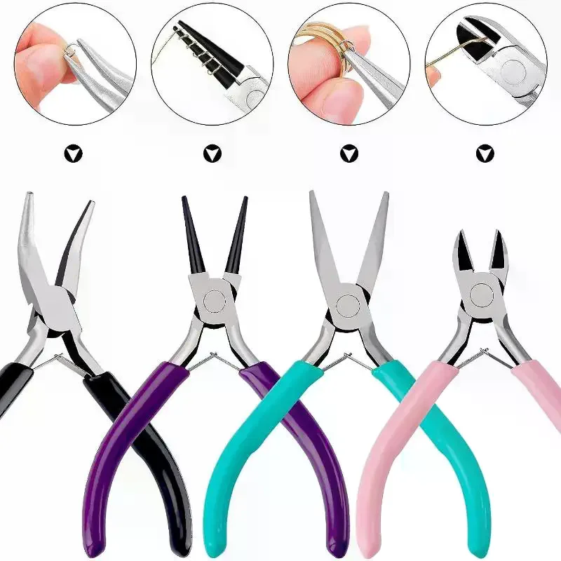 

3/4/5 Pack Jewelry Pliers Jewelry Making Pliers Tools Kit With Needle Nose Pliers/Chain Nose Pliers, Round Nose Pliers