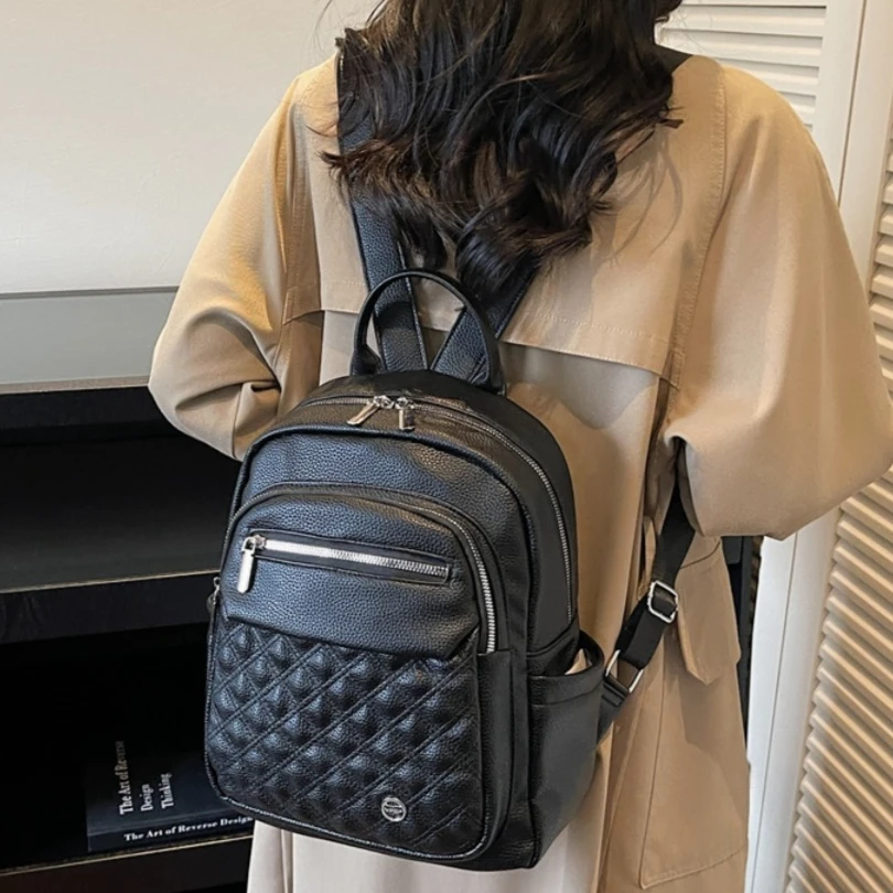 

Fashion Bagpack Women High Quality Nylon Backpacks Female Big Travel Back Pack Large School Bags for Teenage Girls Shoulder Bag