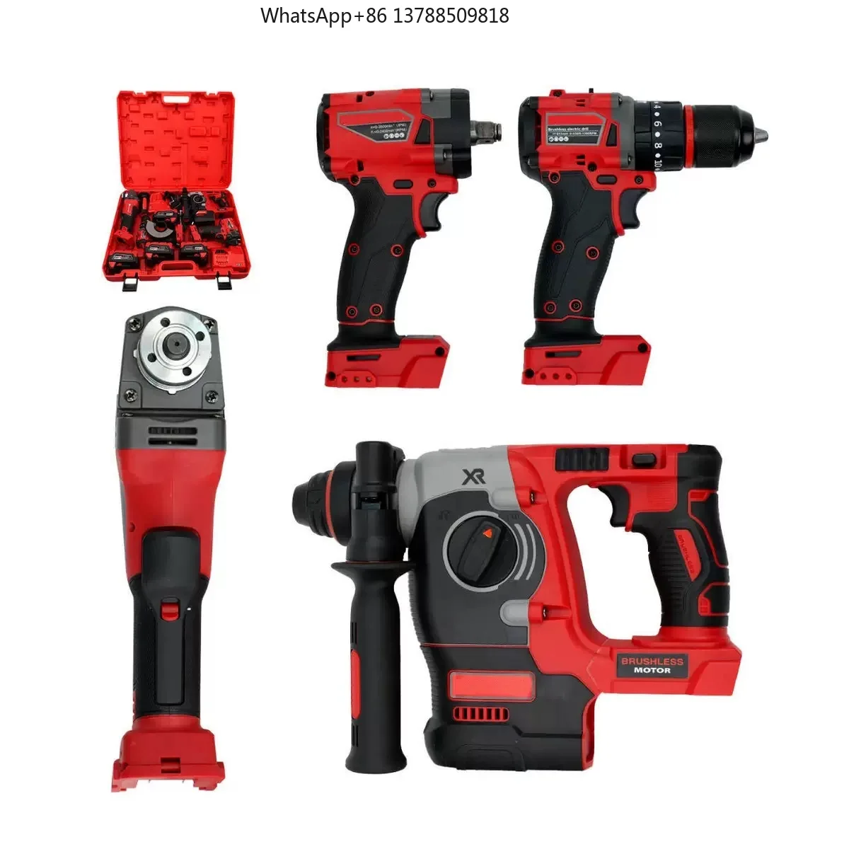 Hand Wrench Electrical Power Tool Set Cordless Drill Machine & Multiple Styles Screwdriver Conveniently Packaged for Repair