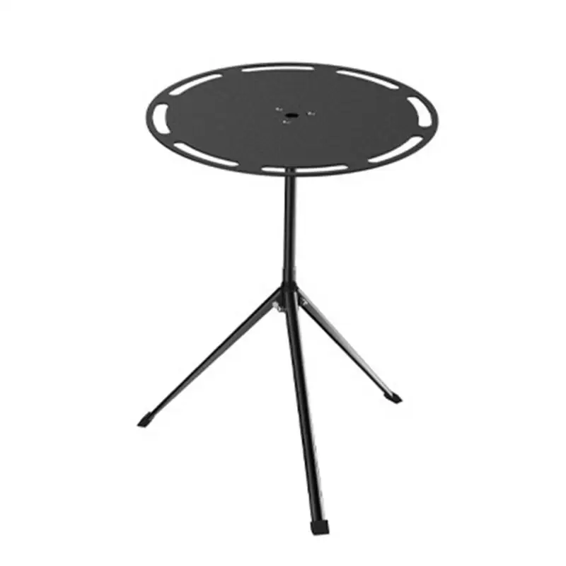 Tripod Picnic Table Tripod Table Camping Adjustable Height Aluminum Alloy Dining Table Round Anti-Slip Rubber Pad For Hiking