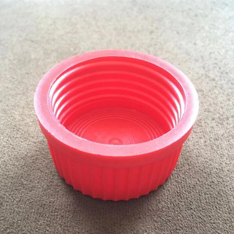 PBT Cap for reagent bottle with threaded mouth for Inner buckle cover, Red GL45mm, Internal flat bottom, 180 ℃ resistance