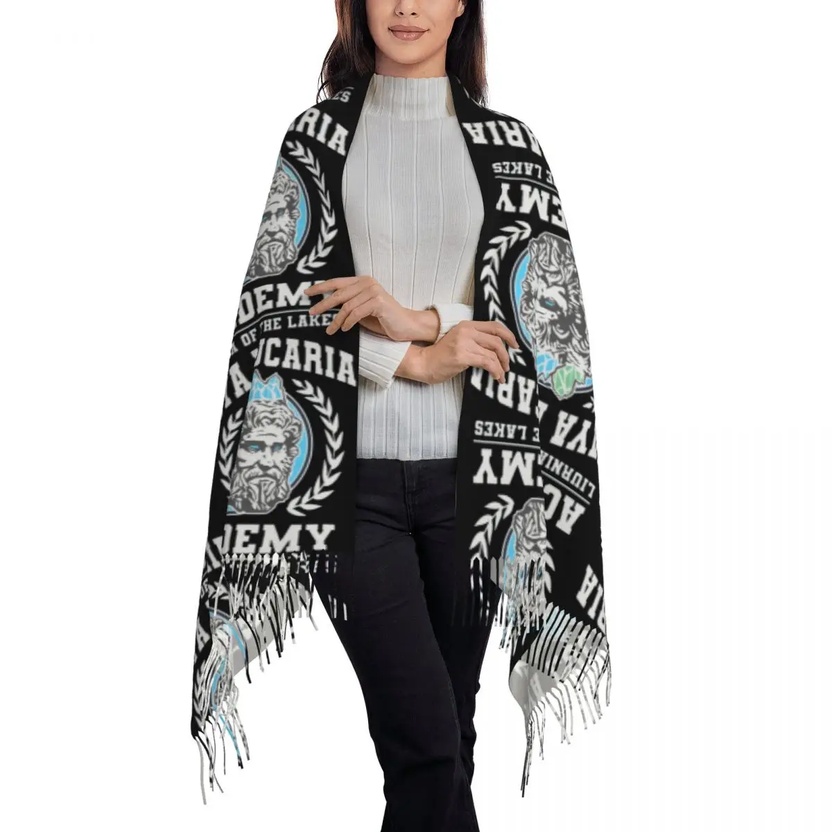 Raya Lucaria Academy School Scarf Tassel Scarves for Women Soft Warm Shawls and Wraps Long Fall Winter Shawl Wrap