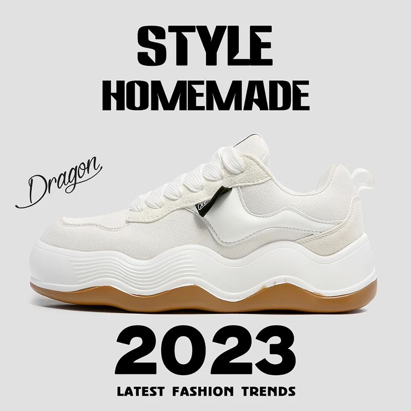 

2025new comfortable versatile casual couple white sneakers trendy brand high-quality big kids wave shoes sports shoes
