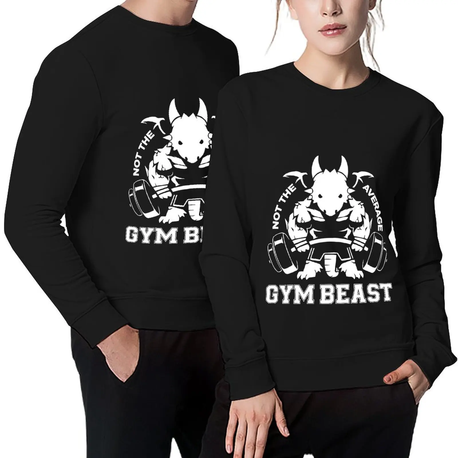 

Not the average GYM BEAST Pullover aesthetic clothing autumn clothes japanese style men clothes men's sweatshirt
