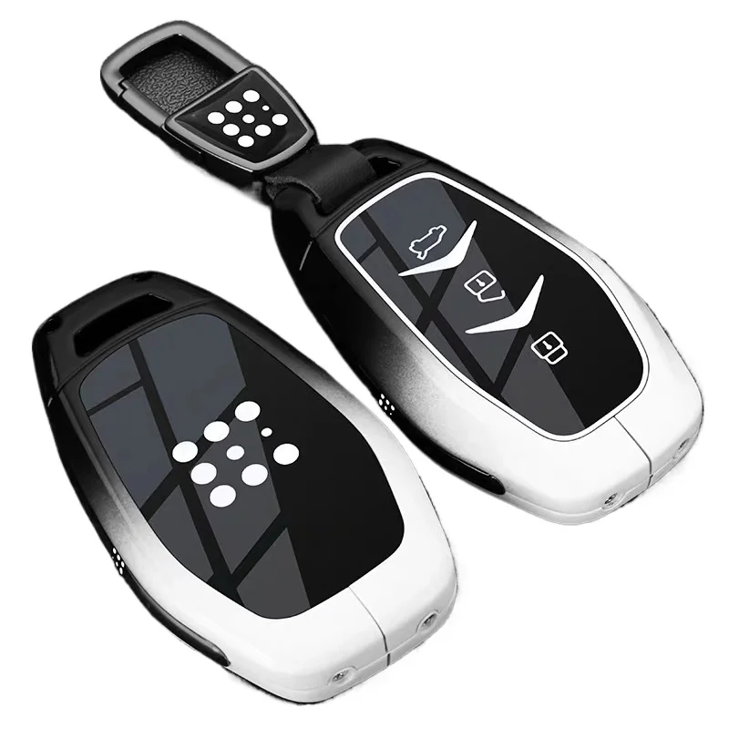 Protective Zinc Alloy Key Cover Case for Landian E5/E5 Plus Glory (2023/2025/2026) - Key Fob Shell Keybag Keychain