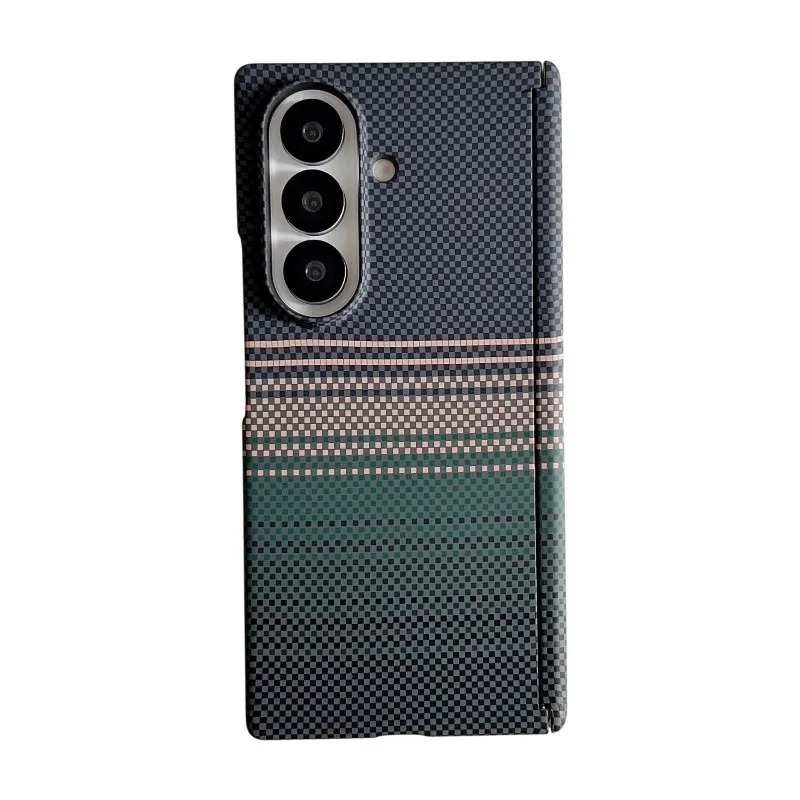 يستخدم في Samsung Z Fold7، يحتوي على نمط ألياف الكربون الجديد Z Fold7 على حافظة هاتف محمول مغناطيسية مضادة للسقوط مع محور مركزي.