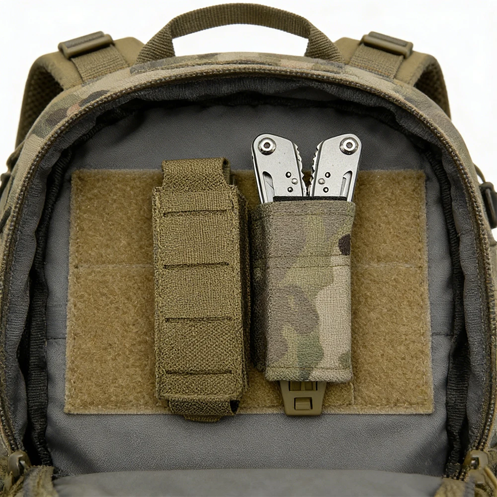 Taktisches 2-Reihiges Klettverschluss-Panel mit Molle-Adapter-Einsatz für Modulare Aufbewahrung EDC-Taschen Rucksack Jagdzubehör – Detail 5