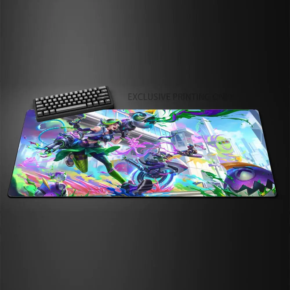 

High Quality League of Legends Jinx Gaming Mouse Pad PC Laptop Gamer Mousepad Anime Antislip Mat Keyboard DeskMat For Overwatch