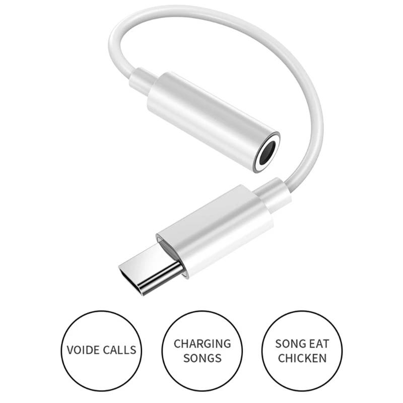 090F Type-C ~ 3.5mm Aux 어댑터 코드 오디오 변환기 와이어 디지털 제품 액세서리