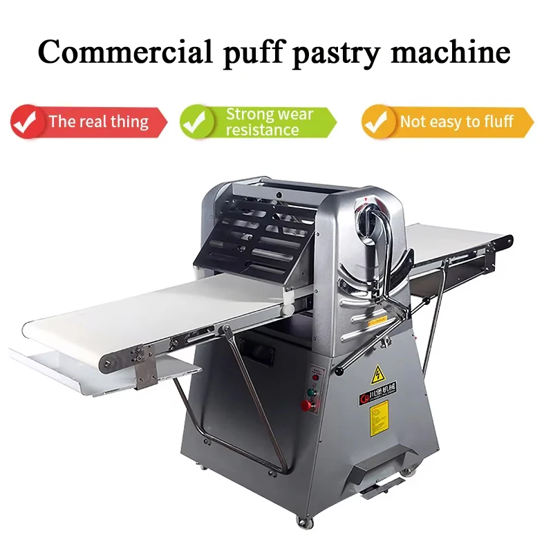 

Commercial Pizza Bread Dough Sheeter Table Top Shortening Pastry Machine Croissant Spring Roll Puff Making Machine