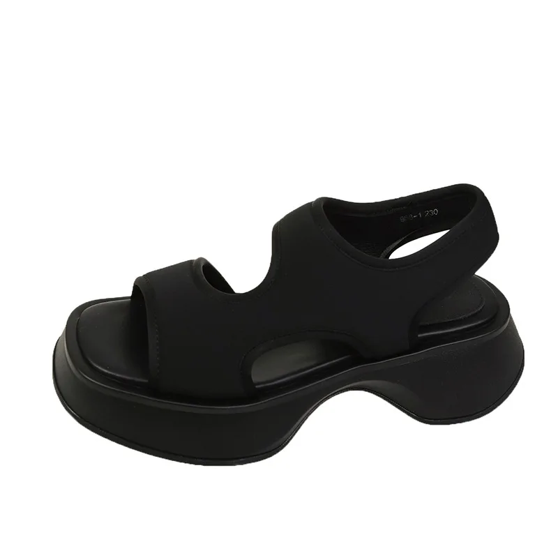 Thick Bottom Ladies Sandals Height Increase Beach Shoes Peep Toe Sandal