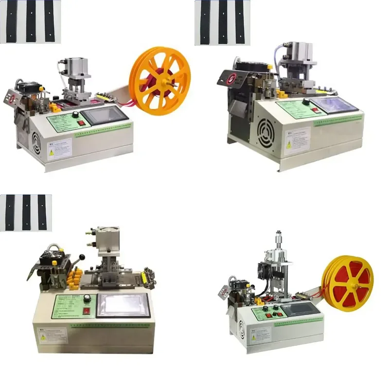 Efficient Leather Perforator and Ribbon Cutter for Packaging Lines Compact Energy Saving Hole Puncher with Precise Ribbon