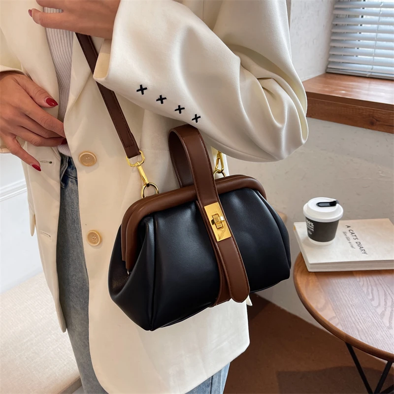 Trend Clutch PU Leather Small Crossbody Side Shoulder Bag with Short Handle 2022 Fashion Brand Designer Female Luxury Handbag