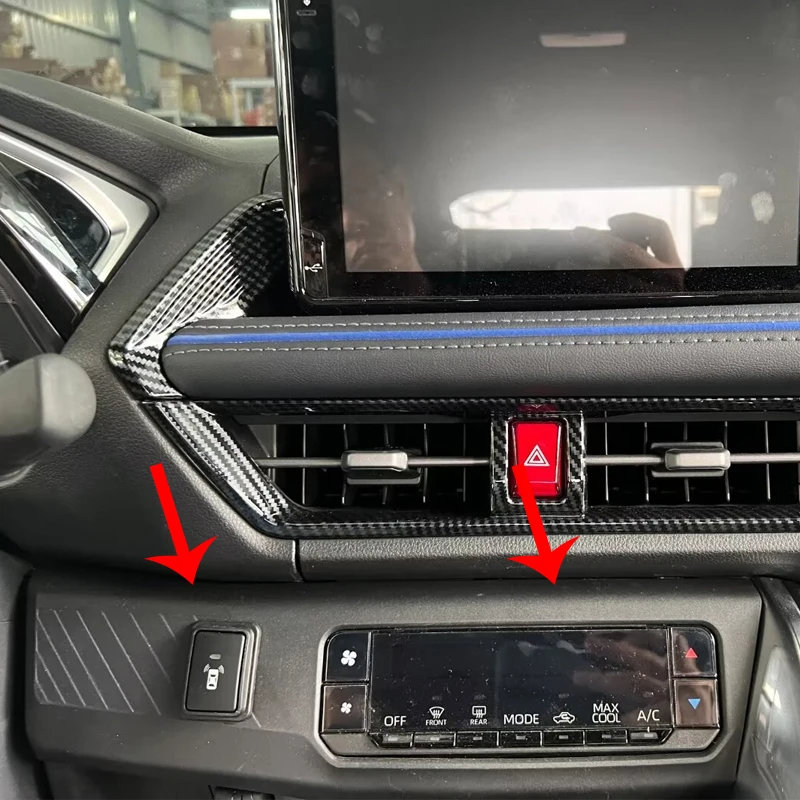 لتويوتا يارس كروس 2024 2025 اكسسوارات السيارات ABS الداخلية مركز التحكم تكييف الهواء التبديل غطاء الكسوة صب W4 #5