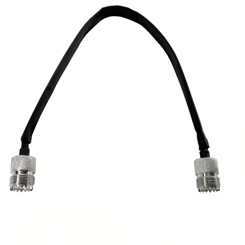 Window/Door Pass Through Flat RF Coaxial Cable SO239 UHF Female to UHF Female Male  PL259 50 Ohm RF Coax Pigtail Extension Cord - Image 5