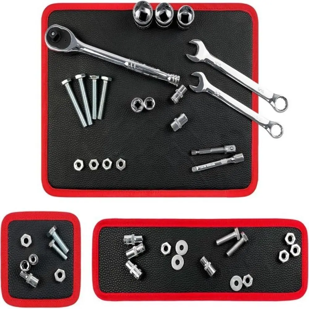 S/M/L Magnetic Tool Mat Heavy-Duty Strong Magnet Magnetic Parts Organizer Durable PVC Surface Non-Slip Tool Trays Workshops