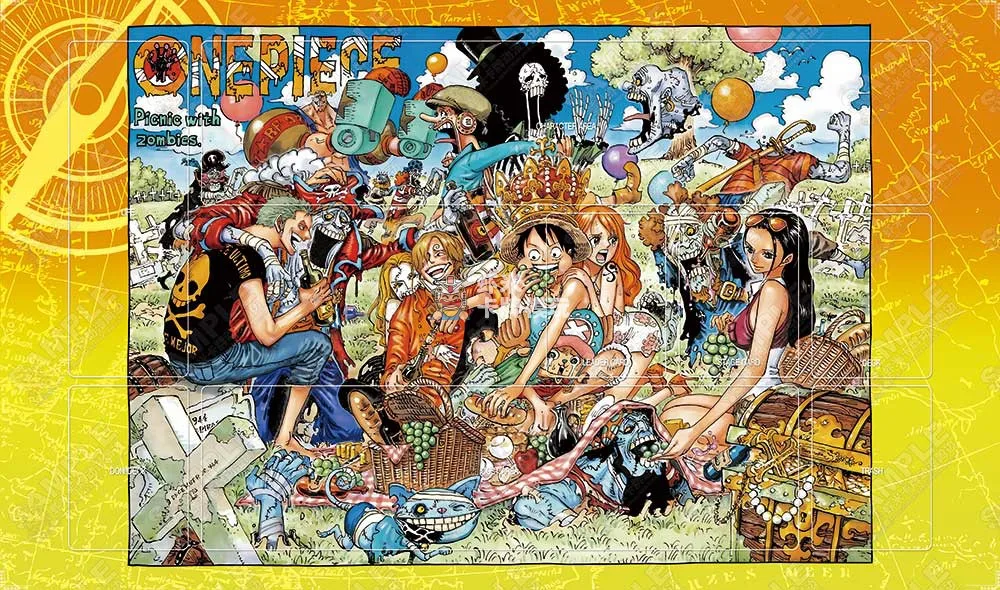 OPCG One Piece Luffy Nami Charlotte Newgate Anime Playmat Trading Card Game Mat Dedicated Card Play Against Table Mat 60X35Cm