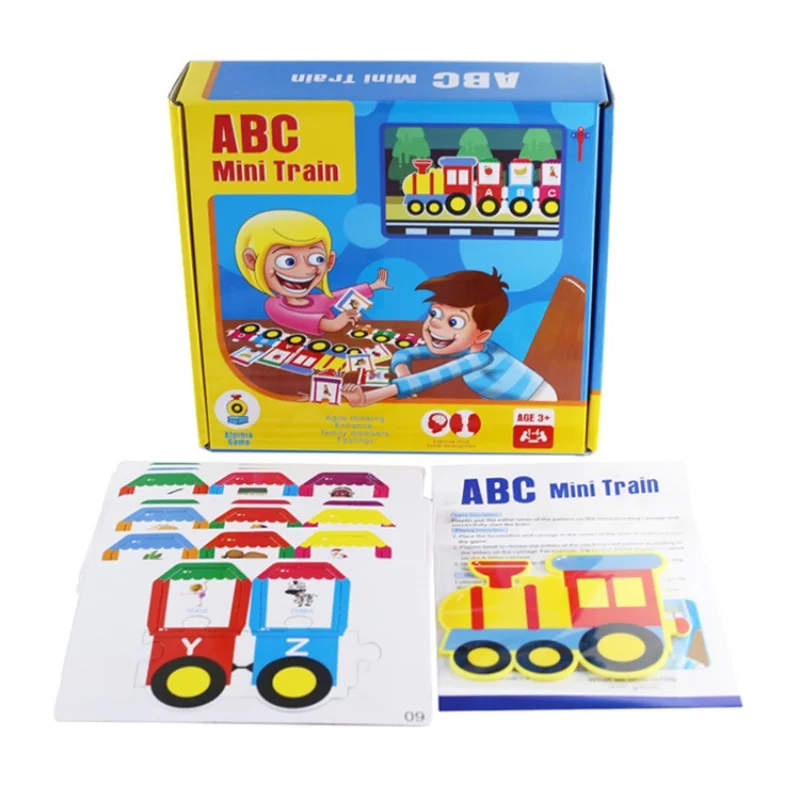 Innovazione Alfabeto per bambini Treno Puzzle Forma geometrica Giocattolo Riconoscimento delle parole Cognizione Montessori Giochi per bambini Regali