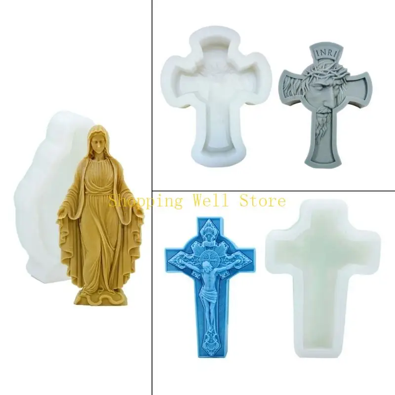 KX4B Virgins Molds Silicone Mould Concrete Gypsum Molds Home Decors