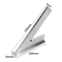 150x100mm DIN875/2 Stainless Steel 45 Degree Miter Angle Corner Ruler Wide Base Gauge With Stop Woodworking Measuring Tools