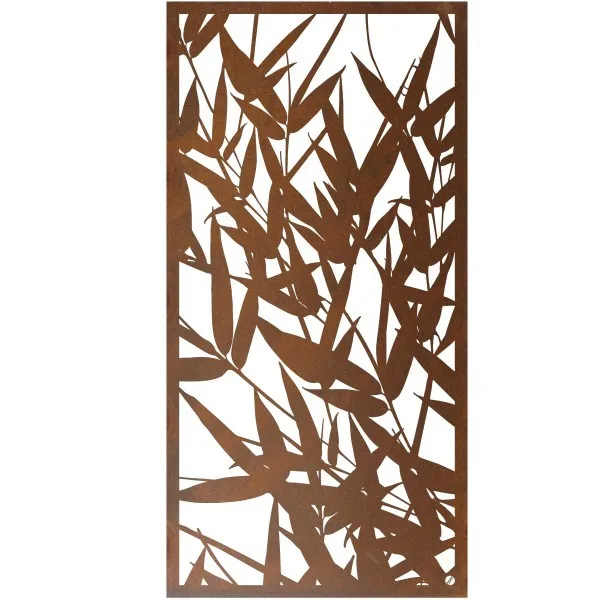 Laser Cut Decorative Outdoor Garden Privacy Art Metal Screens Panels Corten Steel Garden Mashrabiya