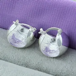 SAIYE 925 Sterling Silver Smooth Egg Shape Hoop Earrings Cute Romantic Jewelry For Women Wedding Party Gift Wholesale