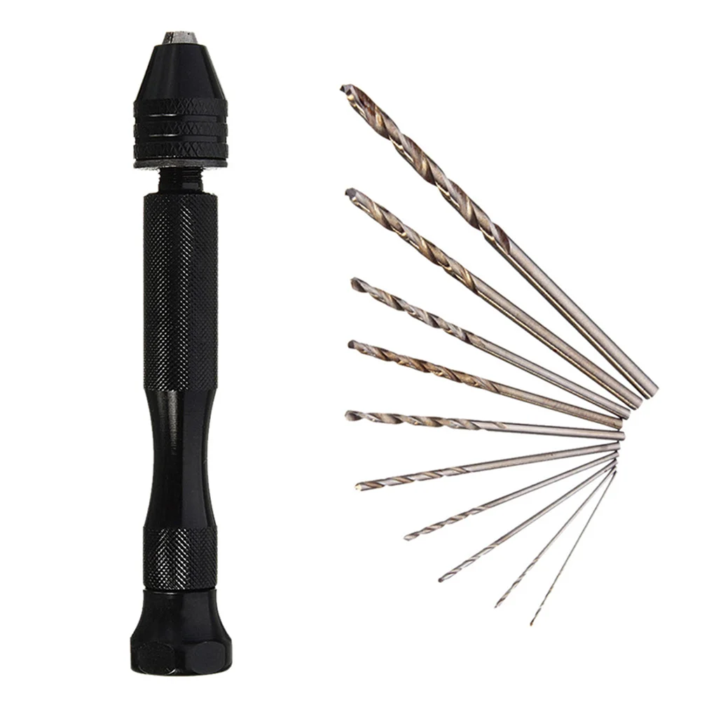 

10pcs Mini Wood Hand Drill Chuck For Jewelry Tool Rotary Tools Hand Drill Woodworking Kit
