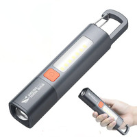 Xiaomi Mini LED Torch Light XPE COB Side Light Protable Flashlight with Hook Camping Light USB Rechargeable Zoomable Waterproof