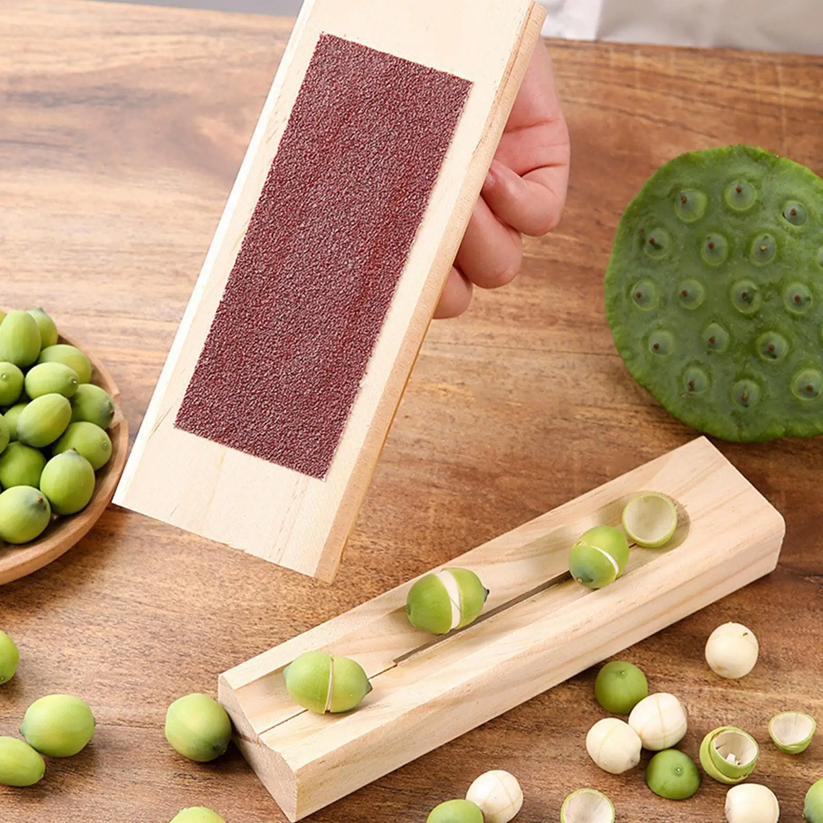 

Wooden Chestnut Opening Tool Chestnut Peeling Cracker Raw Chestnut Open Clip Gorgon Fruit and Water Chestnut Shelling Tool