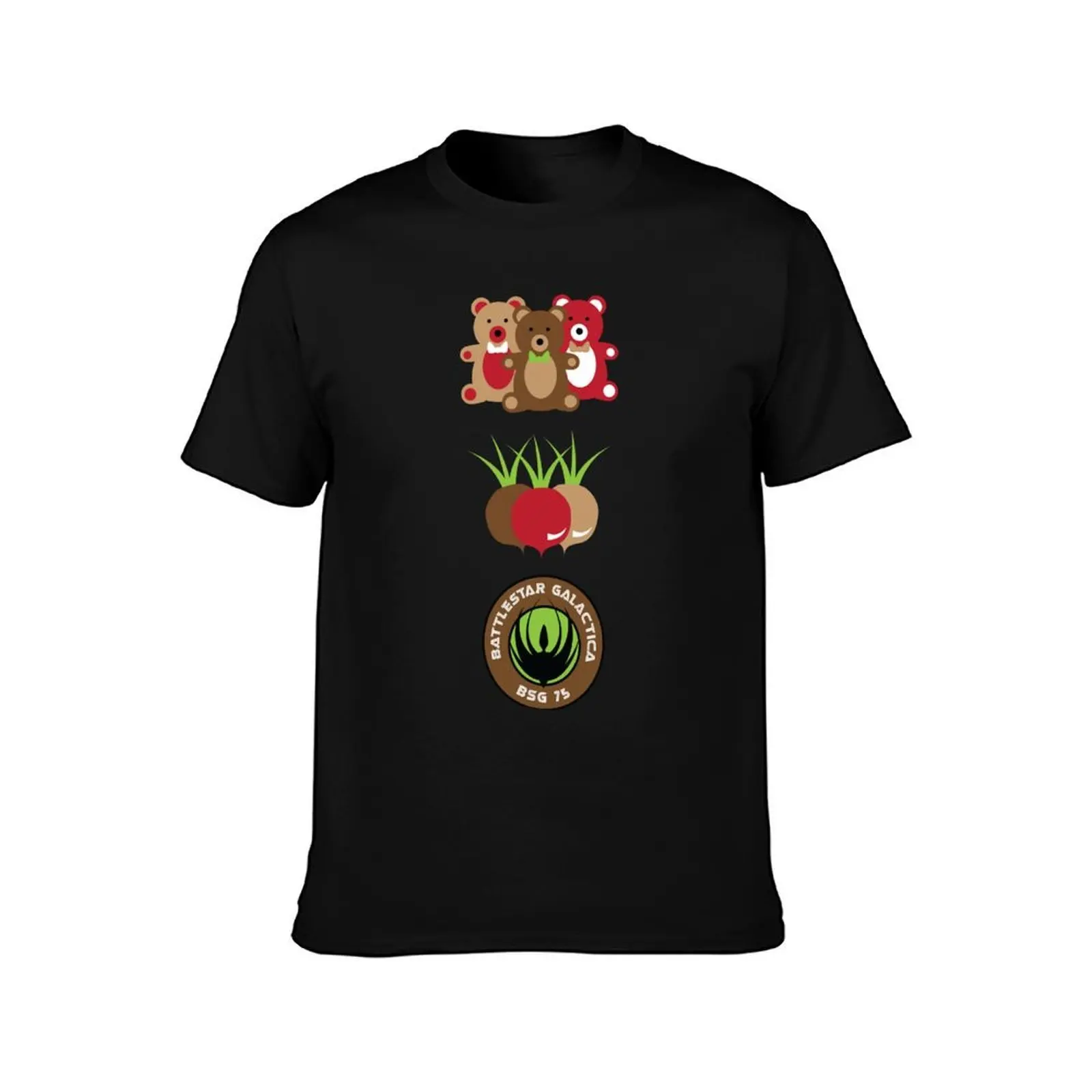 Bears. Beets. Battlestar Galactica. T-Shirt, Summer Casual Cotton Tee, Oversized Streetwear Tops, Vintage Graphic Print