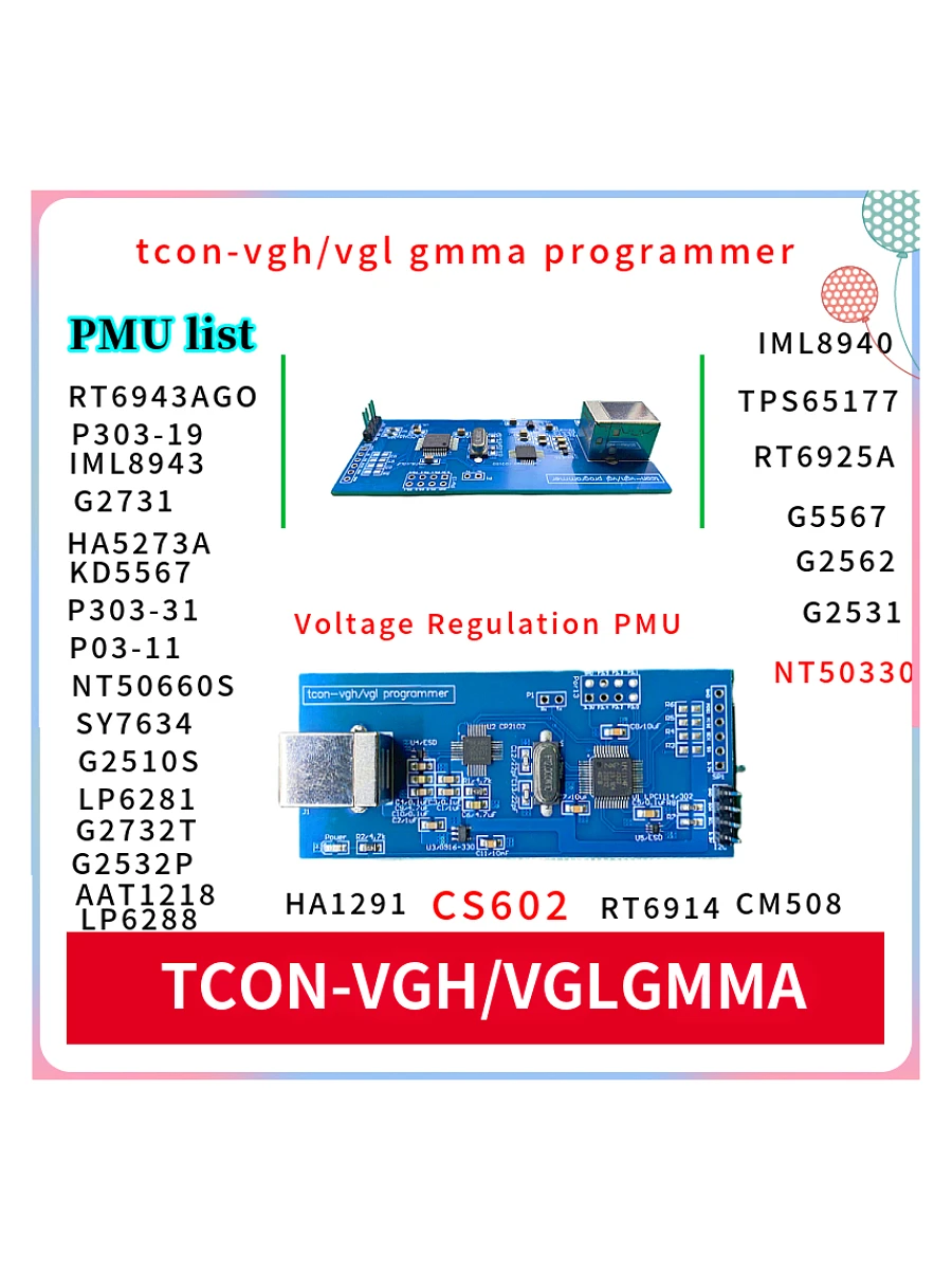 tcon vgh vgl vcom voltage regulation programmer