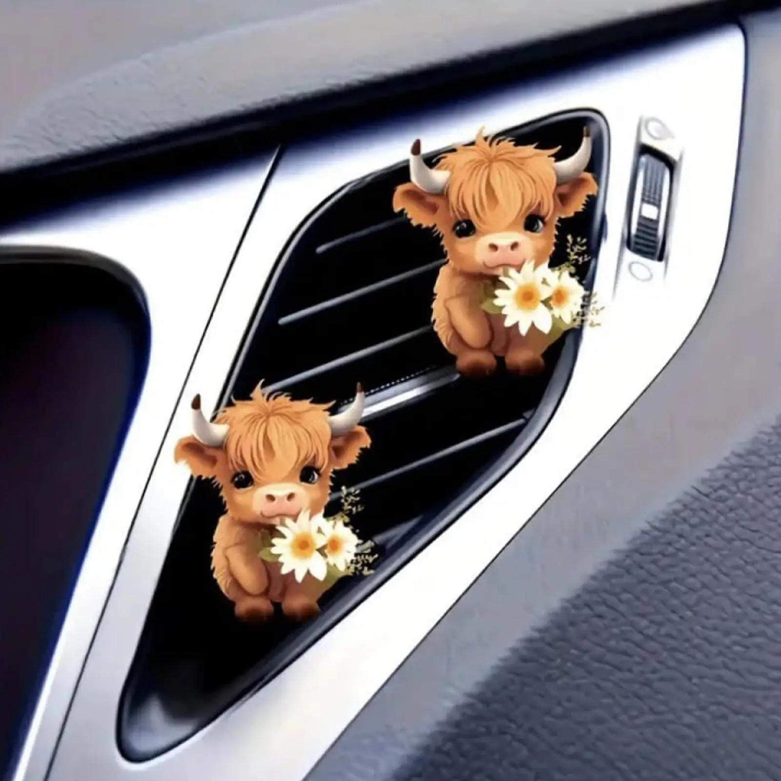 

Air Vent Decorations For Car Highland Cow Design Outlet Decorations For Vehicle Vent Ornament Automotive Interior Decor For