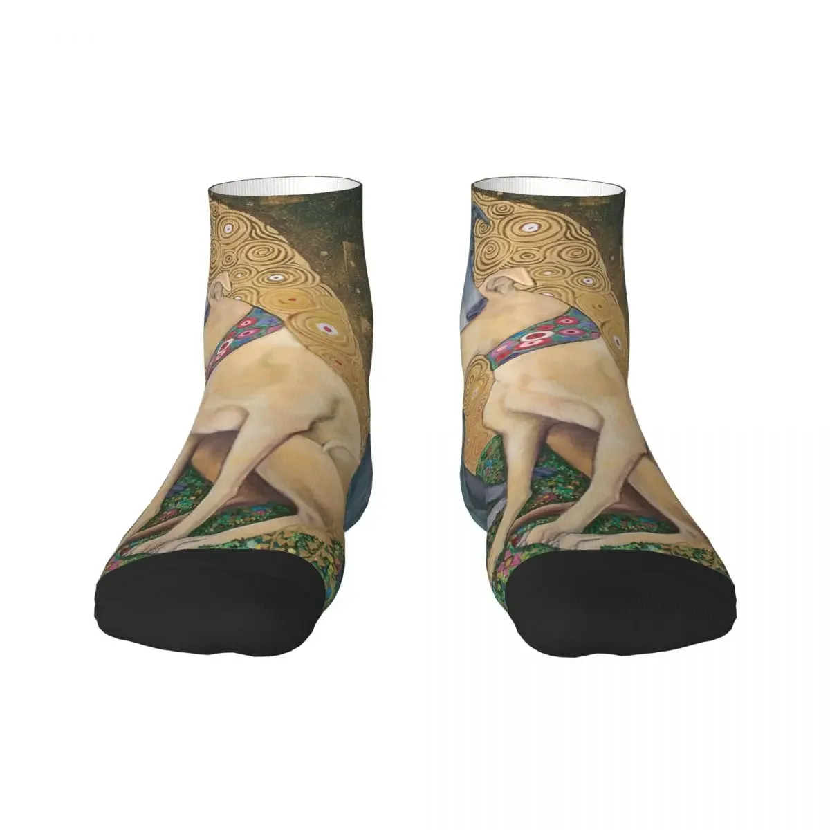 Gustav Klimt Greyhound Dog Art Dress Socks Mens Womens Warm Fashion Novelty Whippet Sihthound Dog Crew Socks