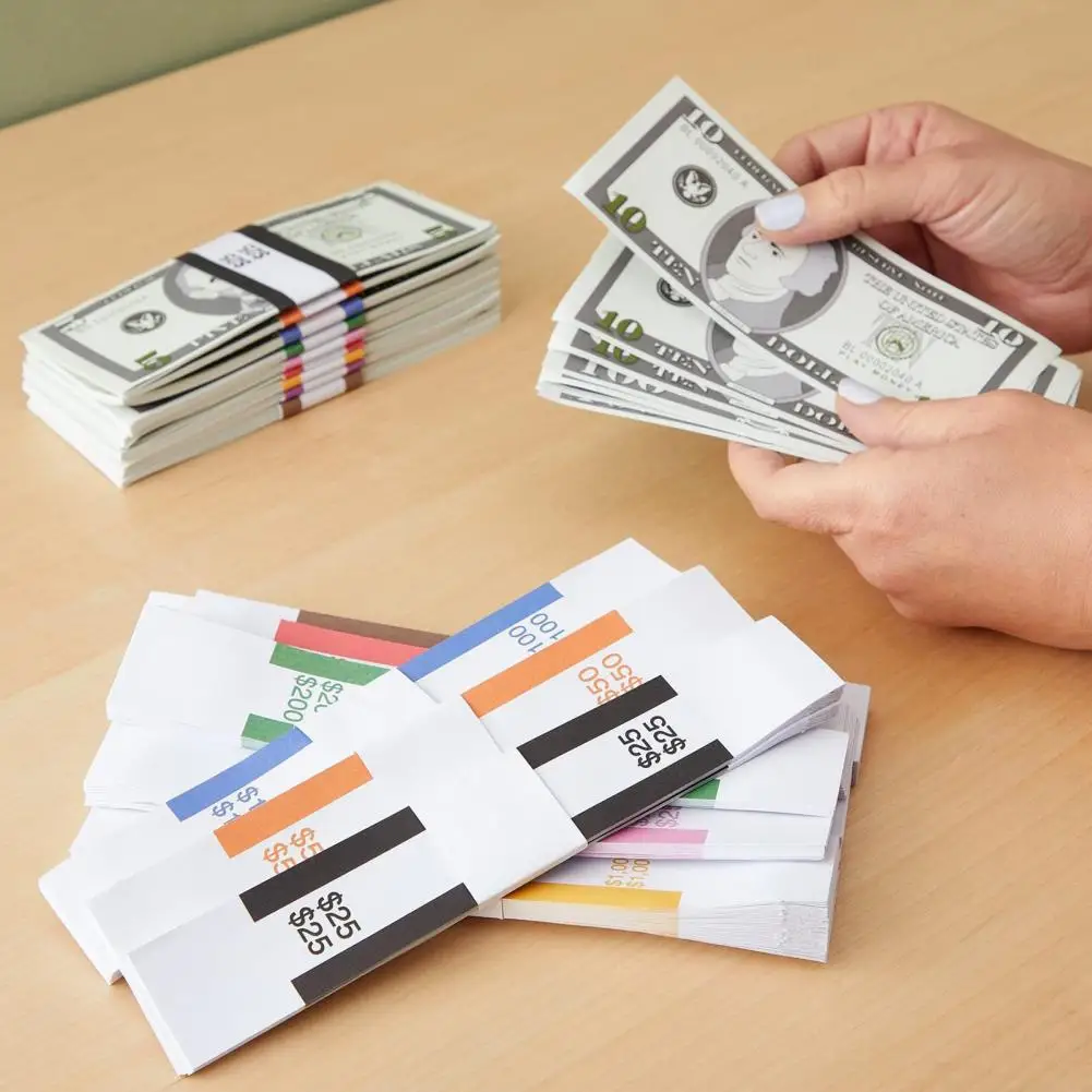 お金のバンドバンドル,お金のストラップオーガナイザー,自己シール,小冊子,小売および病院に最適,450個
