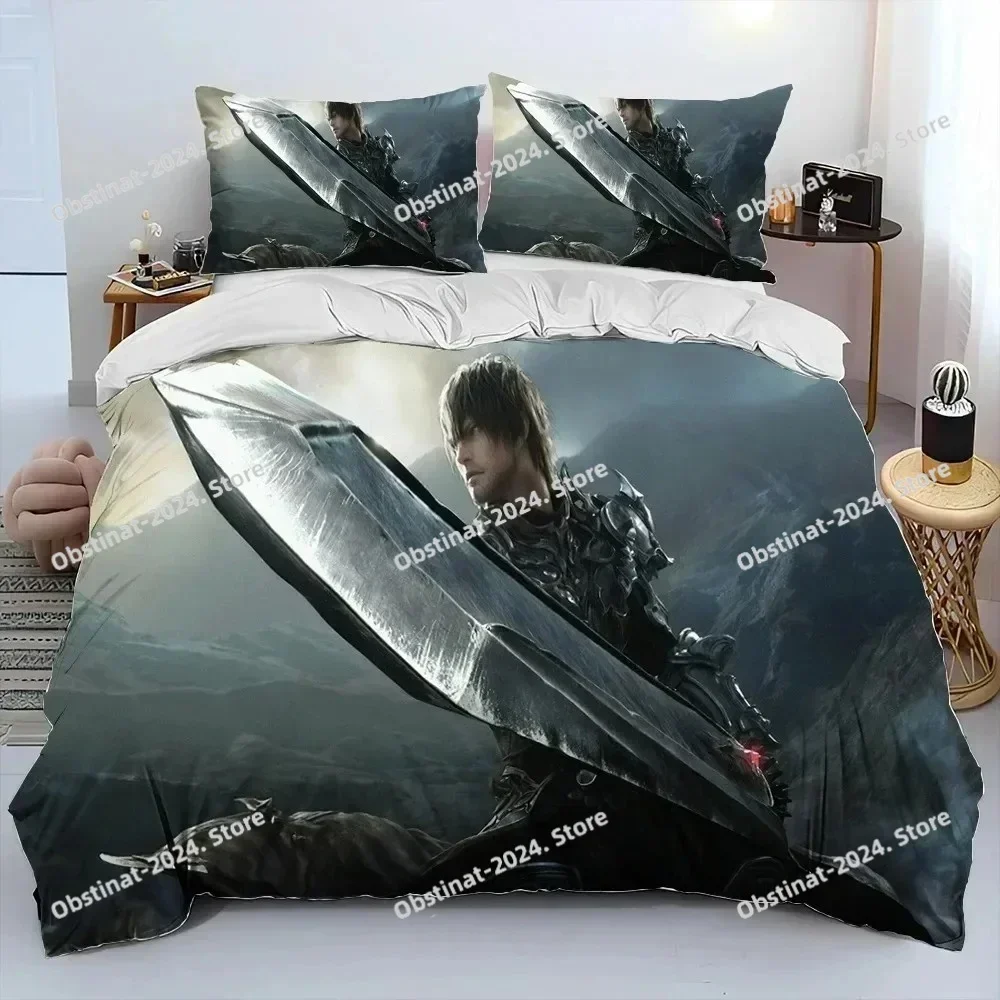 Final Fantasy Series Games Bedding Set Printed single Comforter Quilt Bed Cover Duvet Cover Pillow Case 3 Pieces Kids Adult Size