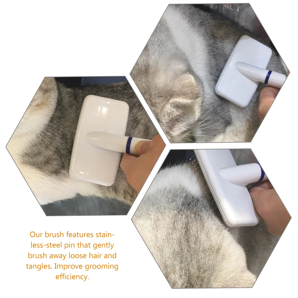 

Pet Brush Multifunctional Comb Supplies Hair Cat Dog for Grooming and Stainless Steel Tool Dogs