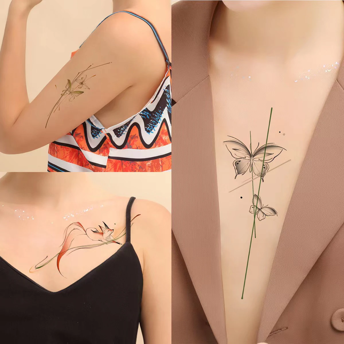 DIY 10 Sets Wholesale A4 Size Waterproof For Laser Printer Water Slide Decal Paper Temporary Tattoo Paper Tattoo Stickers